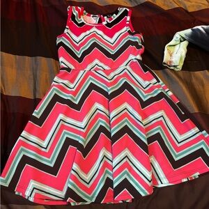 Dress, lilt, XL(14-15), Pink, Black and Blue